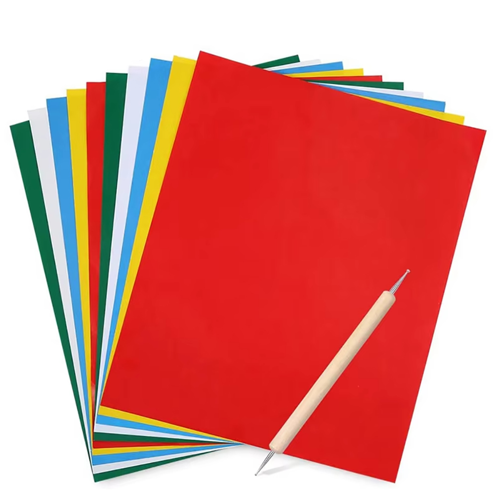 Transfer Paper Carbon - กระดาษคาร์บอนสำหรับงานปัก 10 ชิ้น/ชุด กระดาษลอกลายละลายน้ำ พร้อมปากกาลอกลาย สำหรับงาน