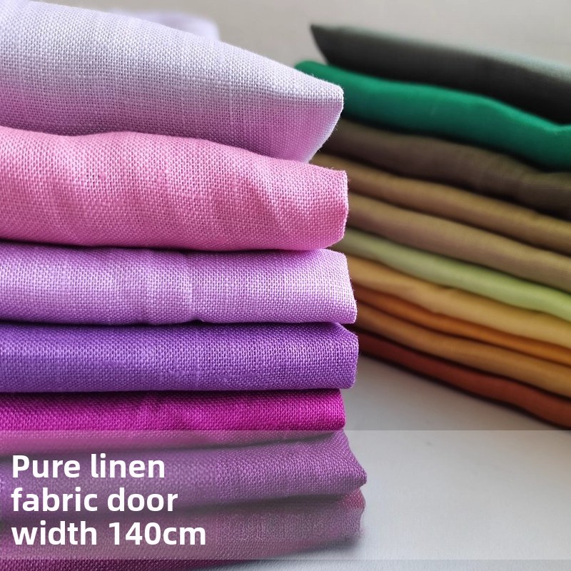 Linen Fabric Natural - ชุดเดรสผ้าลินินแท้ 100% ผ้ารามี สำหรับฤดูร้อน ระบายอากาศได้ดี เป็นมิตรกับสิ่งแวดล้อม