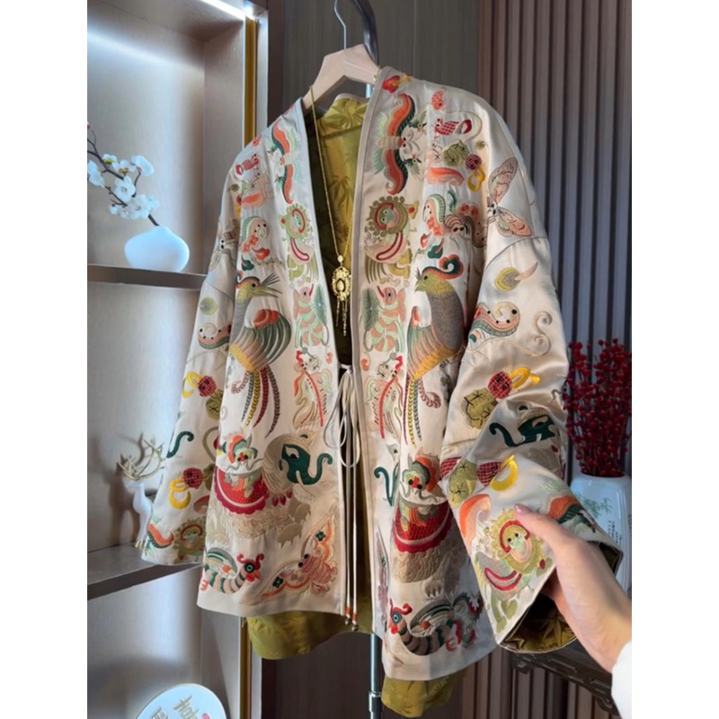 Embroidery Jacket - ใหม่สไตล์จีนเสื้อคลุมคาร์ดิแกนกิโมโนเสื้อผ้าผู้หญิงหรูหราประณีตเย็บปักถักร้อยฮันฟูเสื้อโค้ทสไตล์เอเชียเสื้อผ้าจีน