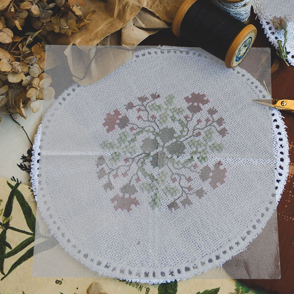 Embroidery Kit - ชุดกระดาษถ่ายโอนลายปักแบบละลายน้ำได้ 8 ชิ้น สำหรับเสื้อยืด รองเท้า เสื้อผ้า