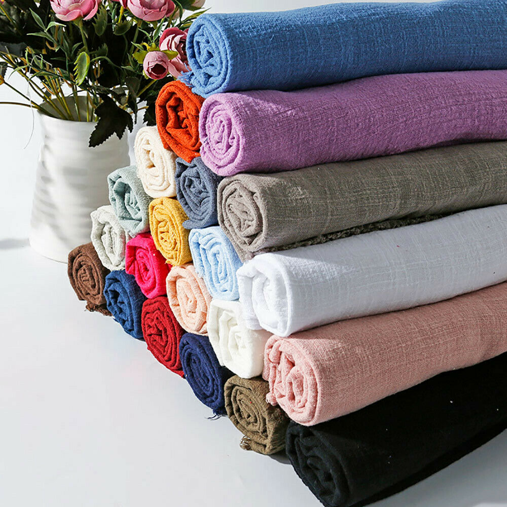 Linen Fabric Natural - ผ้าลินินคอตตอนเครปเนื้อบางสีสันสดใส ผ้าฝ้ายยับย่น ผ้าฝ้ายธรรมชาติออร์แกนิก ผ้าแคมบริก ผ้าฝ้ายลายสลับ สำหรับงาน