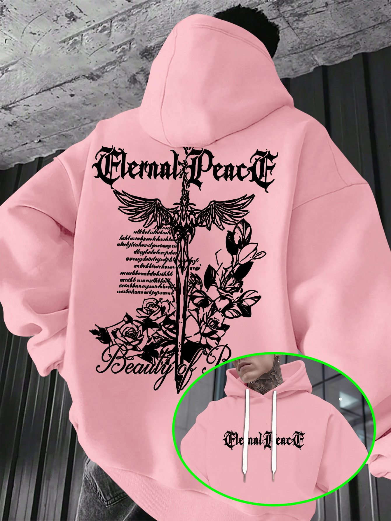 เสื้อฮู้ดดี้ทรงแคปสำหรับผู้ชาย - Embroidery Font Free บทวิจารณ์และราคา