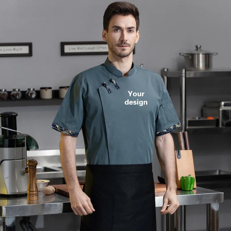 ชุดยูนิฟอร์มเชฟแขนสั้นระบายอาก - Embroidery Kitchen บทวิจารณ์และราคา