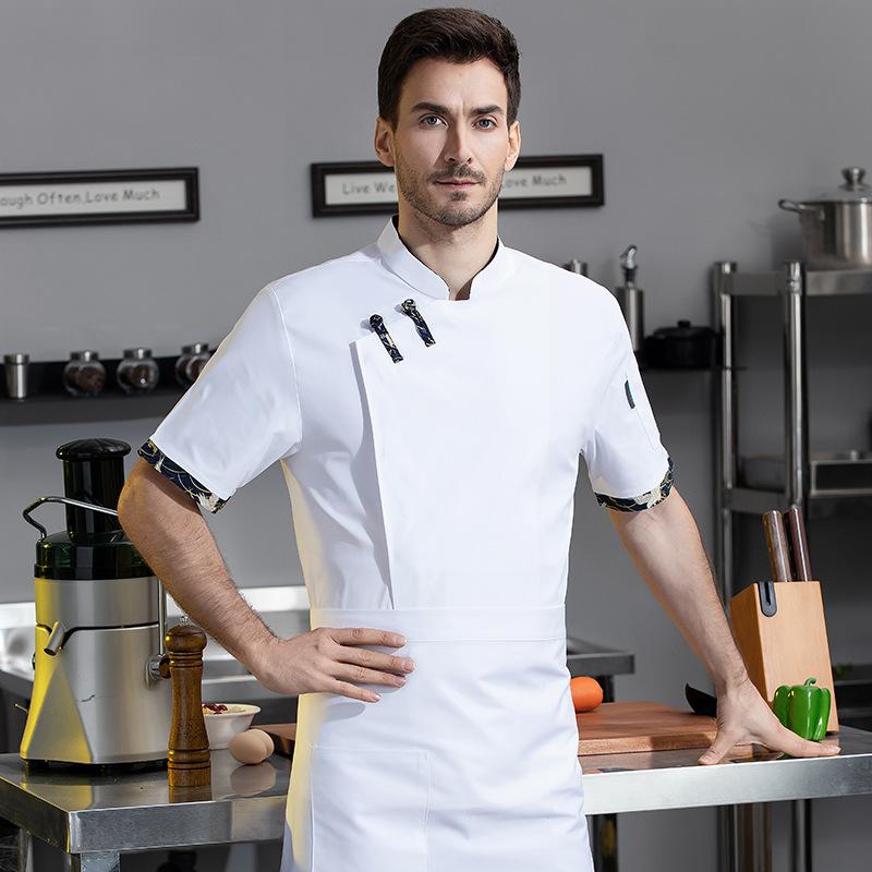 ชุดยูนิฟอร์มเชฟแขนสั้นระบายอาก - Embroidery Kitchen บทวิจารณ์และราคา