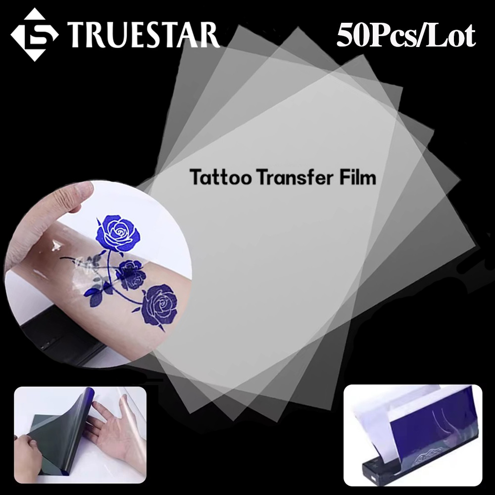 50PCS Tattoo Transfer ฟิล์มกระ - Transfer Paper Carbon บทวิจารณ์และราคา