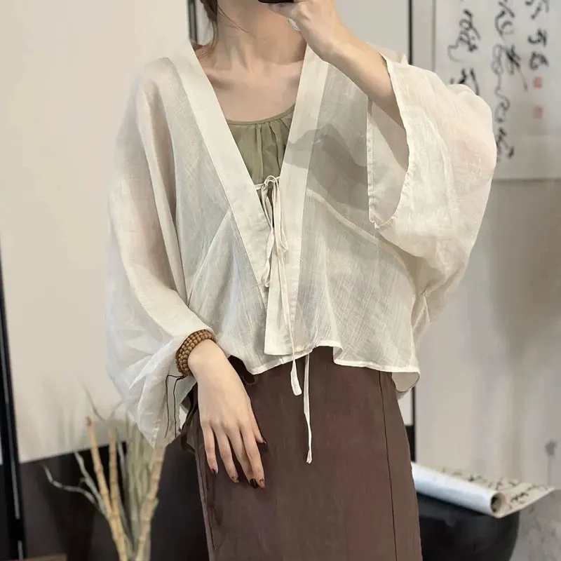 เสื้อคลุมคาร์ดิแกนผ้าฝ้ายลินิน - Linen Fabric Natural บทวิจารณ์และราคา