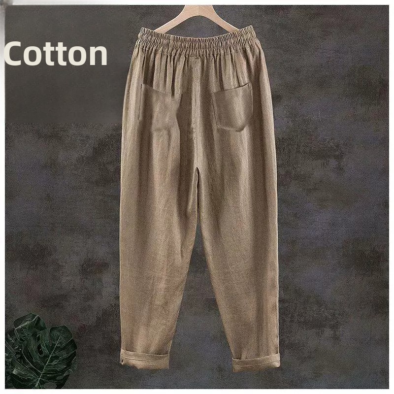 กางเกงผ้าลินินแท้ ระบายอากาศได - Linen Fabric Natural บทวิจารณ์และราคา