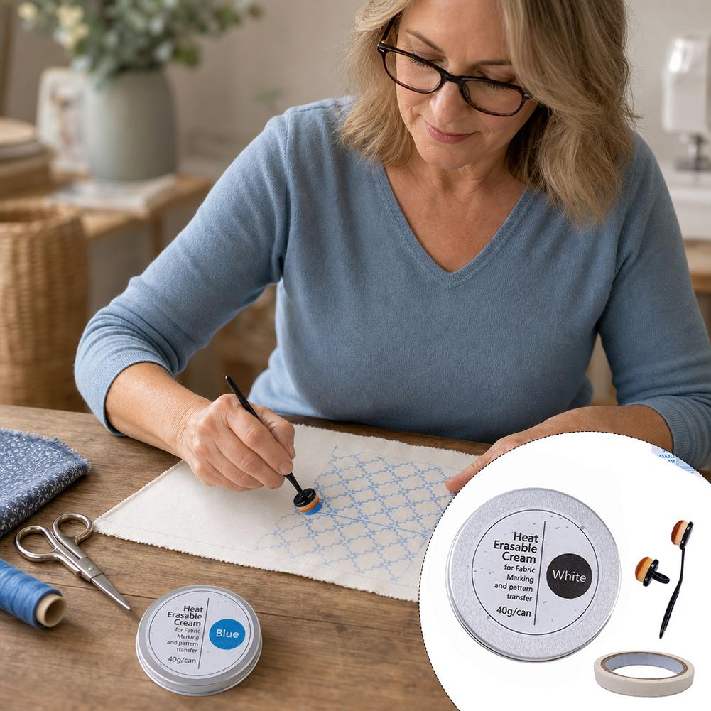 ครีมเขียนลายผ้าแบบลบได้ด้วยควา - Embroidery Cream บทวิจารณ์และราคา