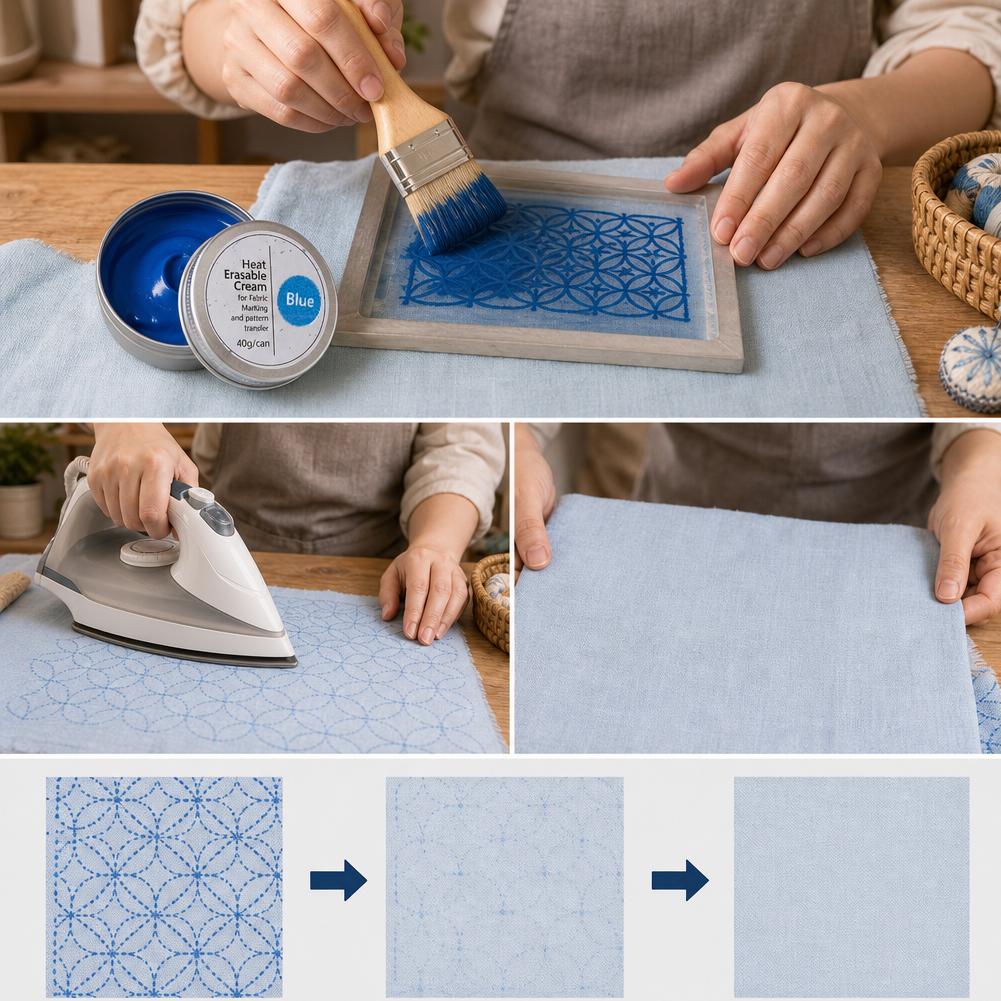 ครีมเขียนลายผ้าแบบลบได้ด้วยควา - Embroidery Cream บทวิจารณ์และราคา