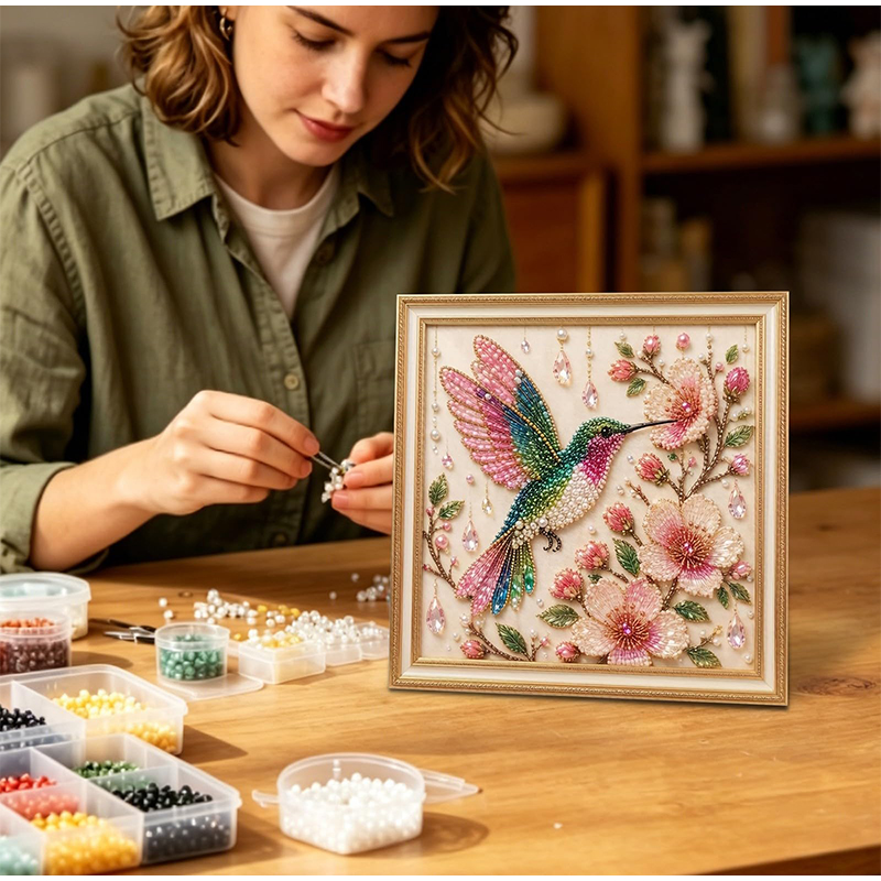 ชุดงานฝีมือ DIY ปักลูกปัดและไข - Embroidery Kit Set บทวิจารณ์และราคา