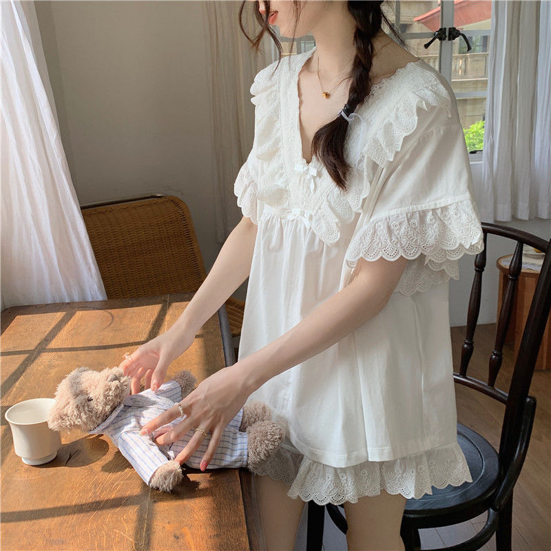 ชุดสตรี Ruffles Minimalist Pur - Linen Fabric Natural บทวิจารณ์และราคา