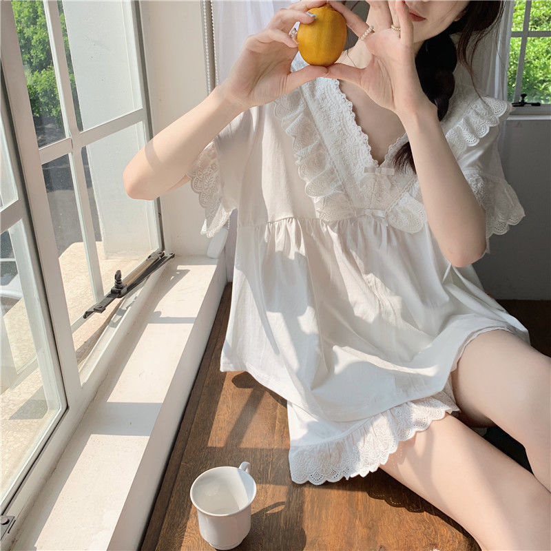 ชุดสตรี Ruffles Minimalist Pur - Linen Fabric Natural บทวิจารณ์และราคา