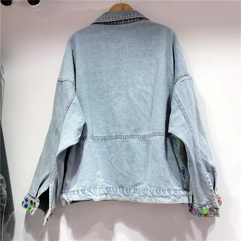 แจ็คเก็ตยีนส์สีน้ำเงินประดับเล - Embroidery Jacket Jeans บทวิจารณ์และราคา