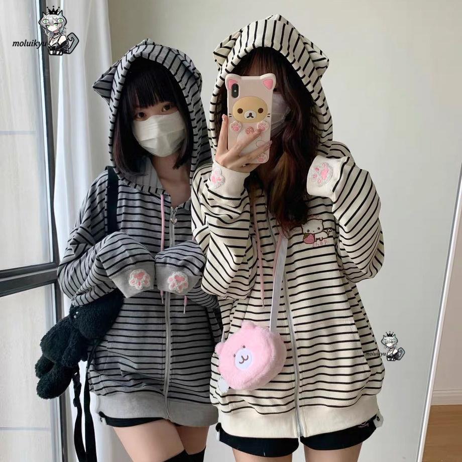 เสื้อแจ็คเก็ตซิปผู้หญิงลายทางส - Embroidery Jacket บทวิจารณ์และราคา