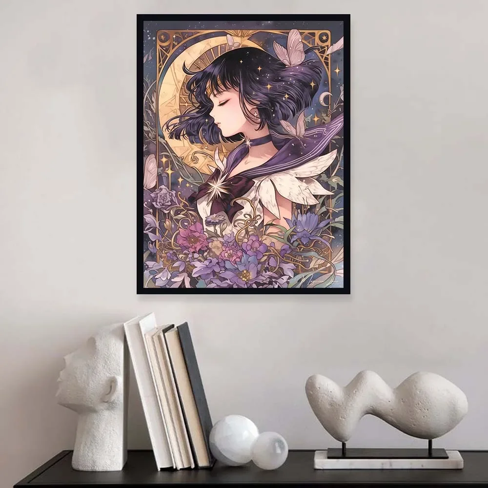 ภาพวาดเพชรการ์ตูนอนิเมะ สาวนัก - Embroidery Garments บทวิจารณ์และราคา