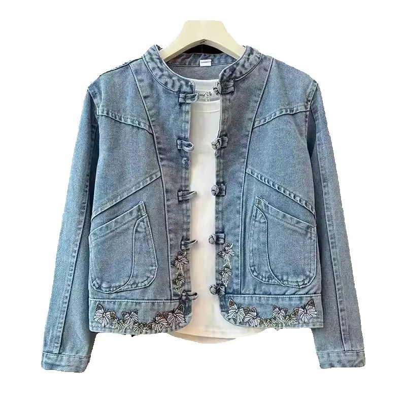 แจ็คเก็ตยีนส์แฟชั่นใหม่ ฤดูใบไ - Embroidery Jacket Jeans บทวิจารณ์และราคา