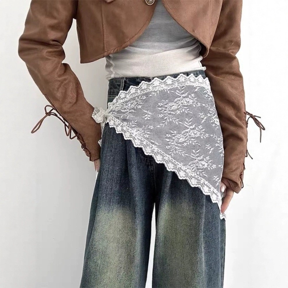 ฮาราจูกุ Y2K ผ้ากันเปื้อนทรงสา - Embroidery Skirt บทวิจารณ์และราคา