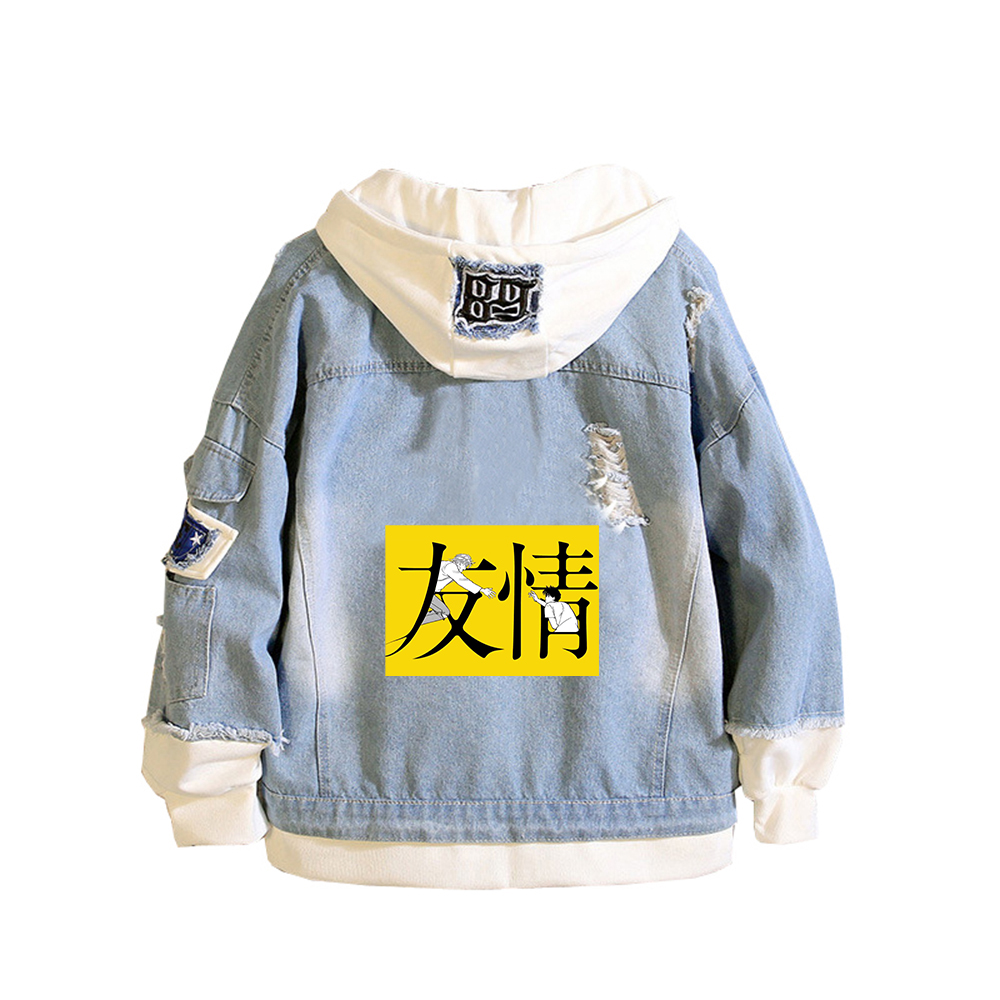 เสื้อแจ็คเก็ตยีนส์ลายการ์ตูนแบ - Embroidery Jacket Jeans บทวิจารณ์และราคา