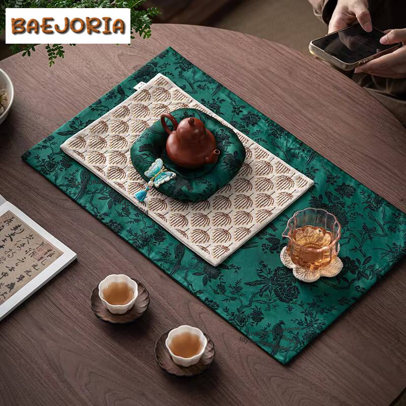 ผ้าปูโต๊ะชาสไตล์เซนแบบจีน ผ้าป - Embroidery Cloth บทวิจารณ์และราคา