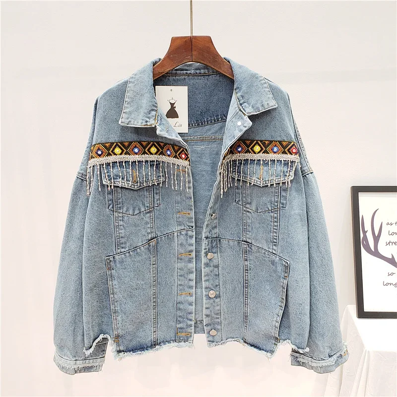 เย็บปักถักร้อย DENIM เสื้อแจ็ค - Embroidery Jacket Jeans บทวิจารณ์และราคา