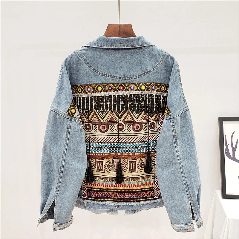 เย็บปักถักร้อย DENIM เสื้อแจ็ค - Embroidery Jacket Jeans บทวิจารณ์และราคา