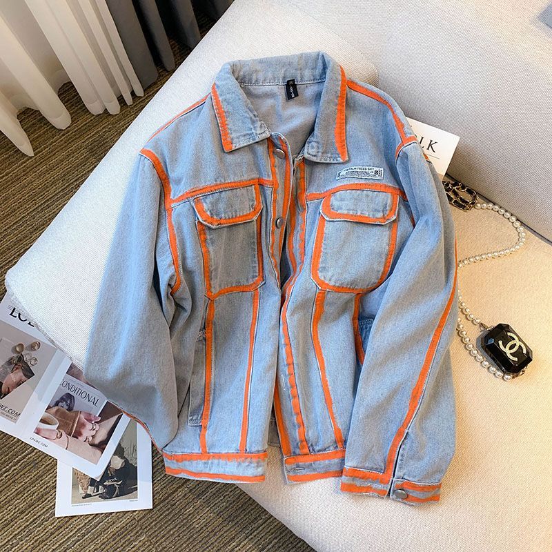 Retro ผู้หญิงลาย Graffiti Cont - Embroidery Jacket Jeans บทวิจารณ์และราคา