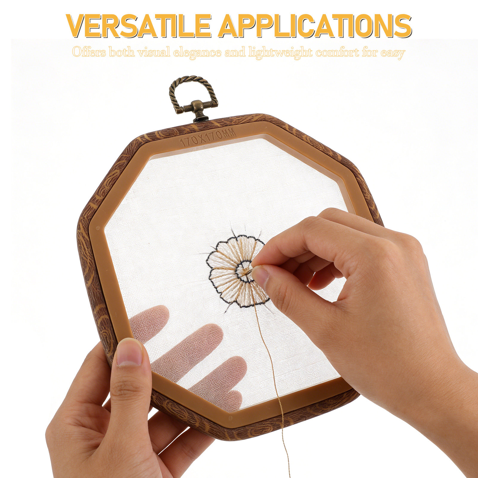 ห่วงปักลายปักครอสสติชทรงแปดเหล - Embroidery Hooping บทวิจารณ์และราคา