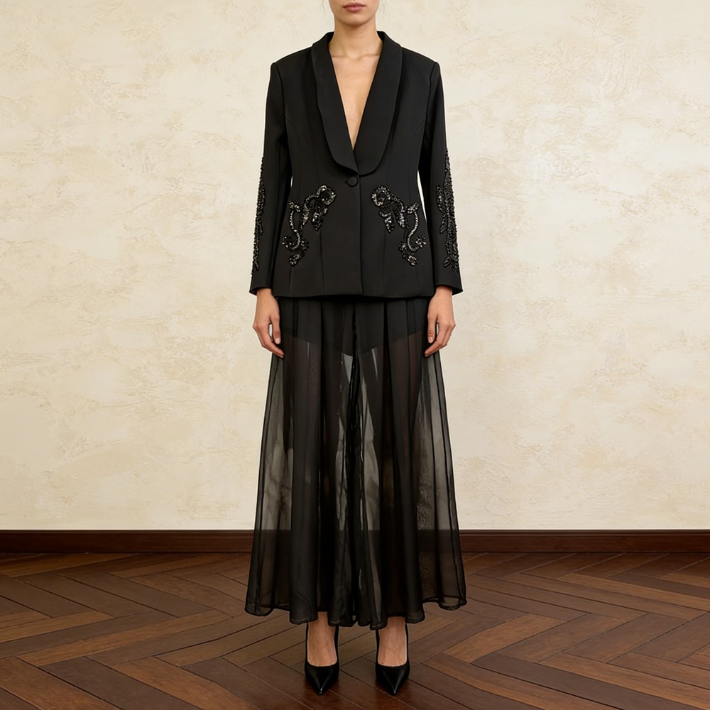 ชุดเซ็ตสองชิ้นปักลายสไตล์ TWOT - Embroidery Jacket บทวิจารณ์และราคา
