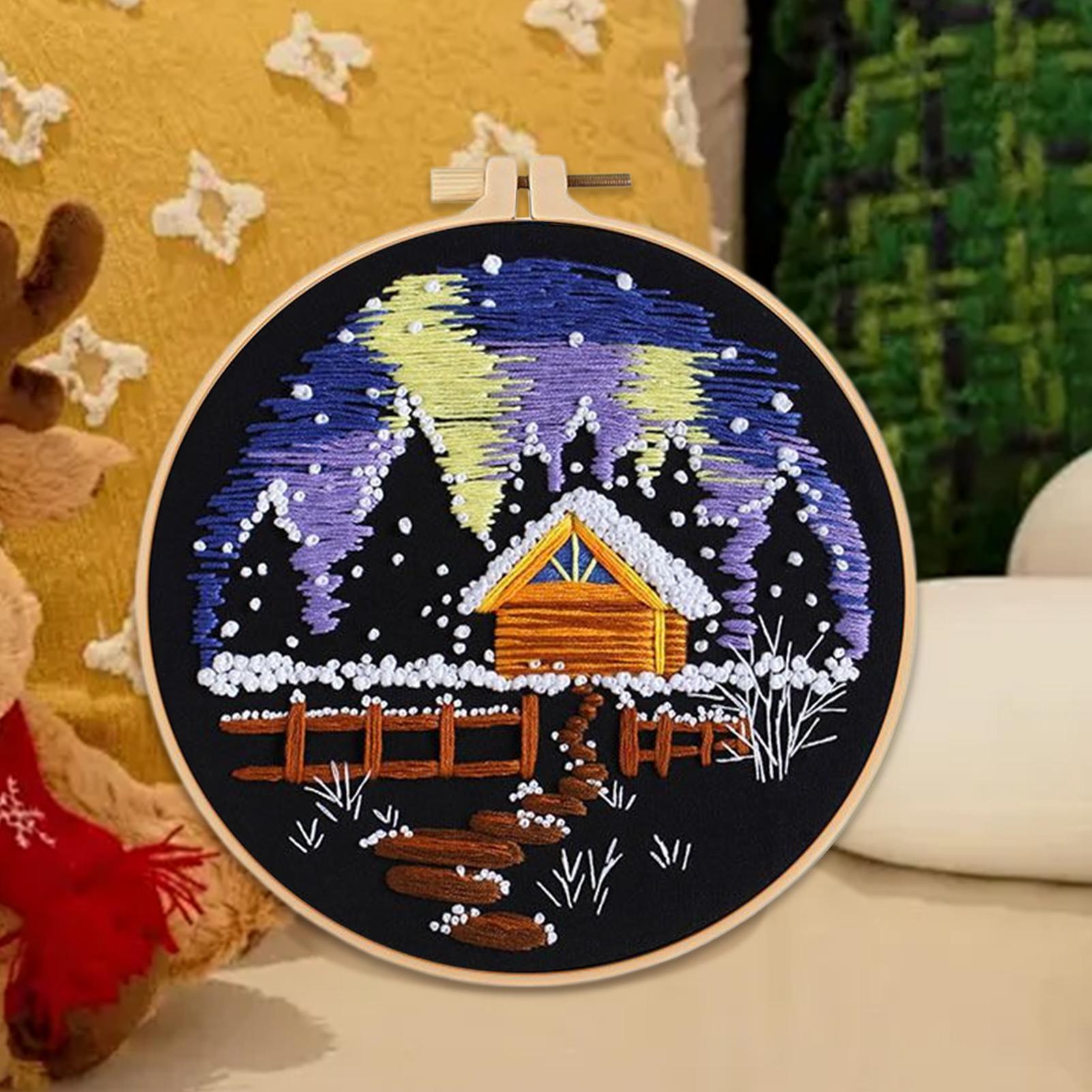 ชุดปักลายคริสต์มาส ภาพวิวหิมะฤ - Embroidery Kitchen บทวิจารณ์และราคา