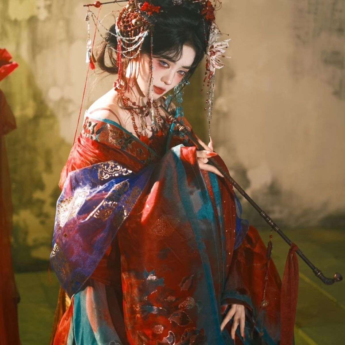 ชุดฮั่นฝูปักลายสีดำ-น้ำเงินสำห - Embroidery Kit บทวิจารณ์และราคา