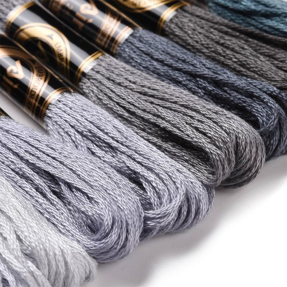 8 Skeins 70 หลาสีเทาสร้อยข้อมื - Embroidery Yarns บทวิจารณ์และราคา