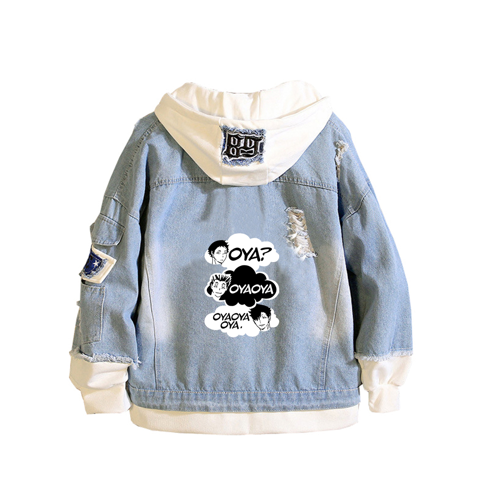 Haikyuu Karasuno VBC พิมพ์ผู้ห - Embroidery Jacket Jeans บทวิจารณ์และราคา