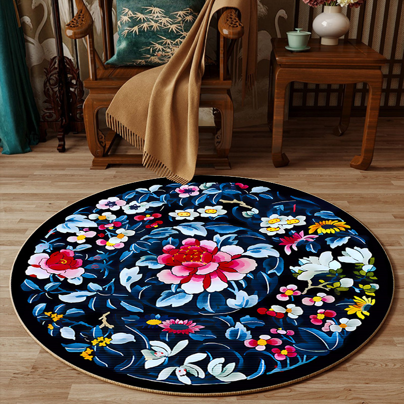 พรมปูพื้นลายดอกไม้สไตล์จีน สำห - Embroidery Online Design บทวิจารณ์และราคา