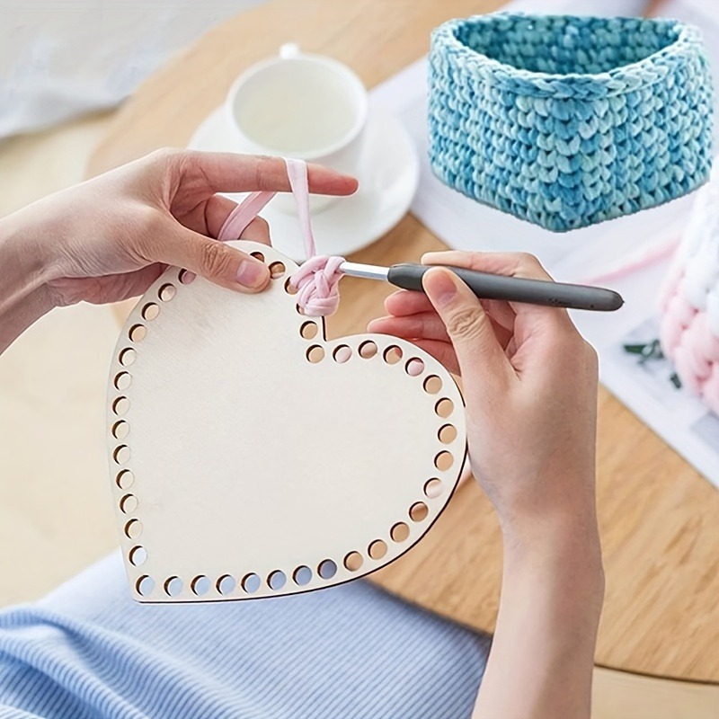 แผ่นฐานตะกร้าโครเชต์รูปหัวใจ 3 - Embroidery Hooping บทวิจารณ์และราคา