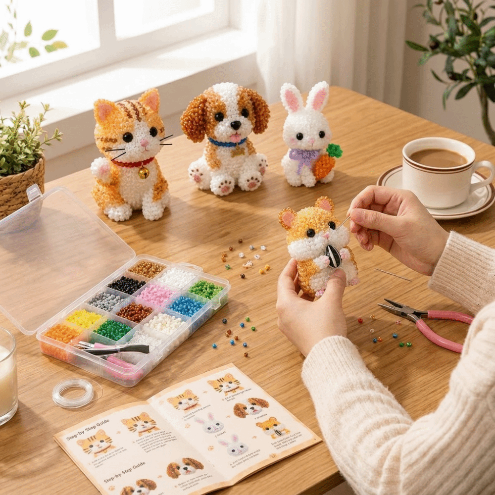 ชุดงานฝีมือปักลูกปัดรูปสัตว์ D - Embroidery Kit Set บทวิจารณ์และราคา