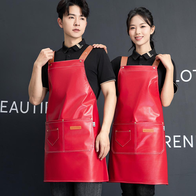 ซื้อผ้ากันเปื้อนหนัง Pu นุ่มจํ - Embroidery Kitchen บทวิจารณ์และราคา