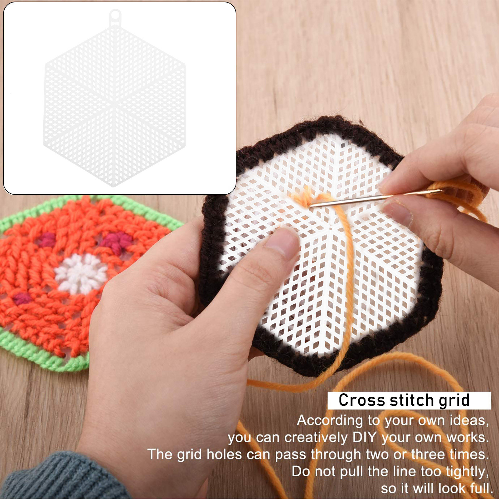 แผ่นตาข่ายพลาสติกสีขาว 10 ชิ้น - Embroidery Yarns บทวิจารณ์และราคา