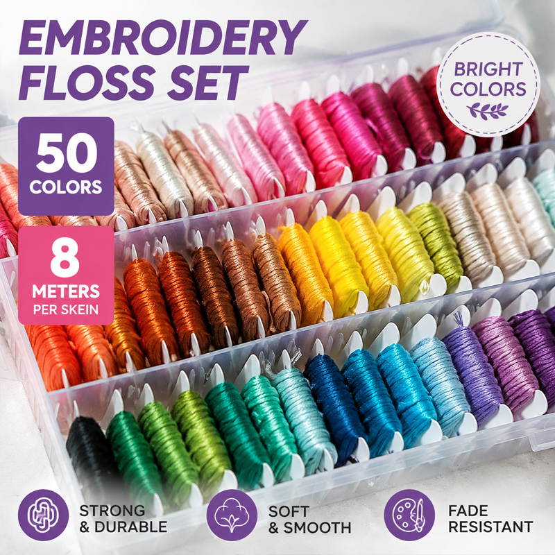 ชุดด้ายปักผ้าฝ้าย 100% พร้อมกล - Embroidery Kit บทวิจารณ์และราคา