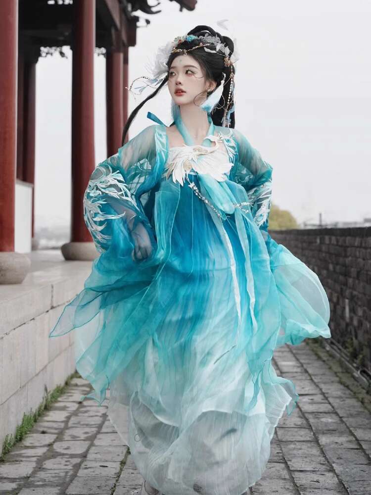 ใหม่นกยูง Hanfu สตรีแฟชั่นอุตส - Embroidery Skirt บทวิจารณ์และราคา
