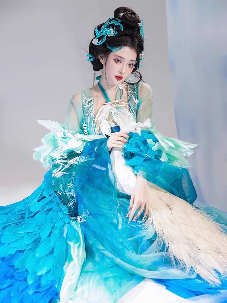 ใหม่นกยูง Hanfu สตรีแฟชั่นอุตส - Embroidery Skirt บทวิจารณ์และราคา