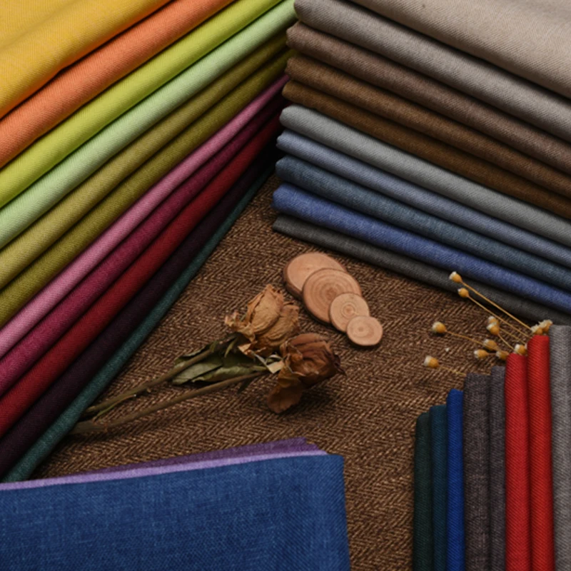 หนาผ้าฝ้ายผ้าลินินผ้าโดยเมตรสํ - Linen Fabric Natural บทวิจารณ์และราคา
