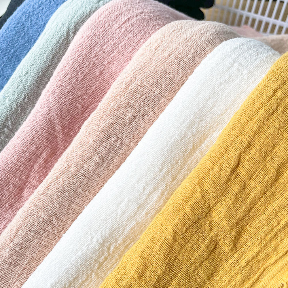 ผ้าลินินคอตตอนเครปเนื้อบางสีสั - Linen Fabric Natural บทวิจารณ์และราคา